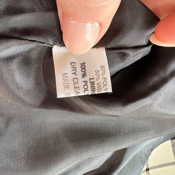 VINTAGE/Women's Long Boxy Short Sleeve Fitted Blazer Plaid Pattern sz 12 - Picture 16 of 16